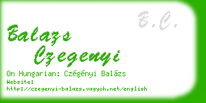 balazs czegenyi business card