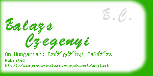 balazs czegenyi business card